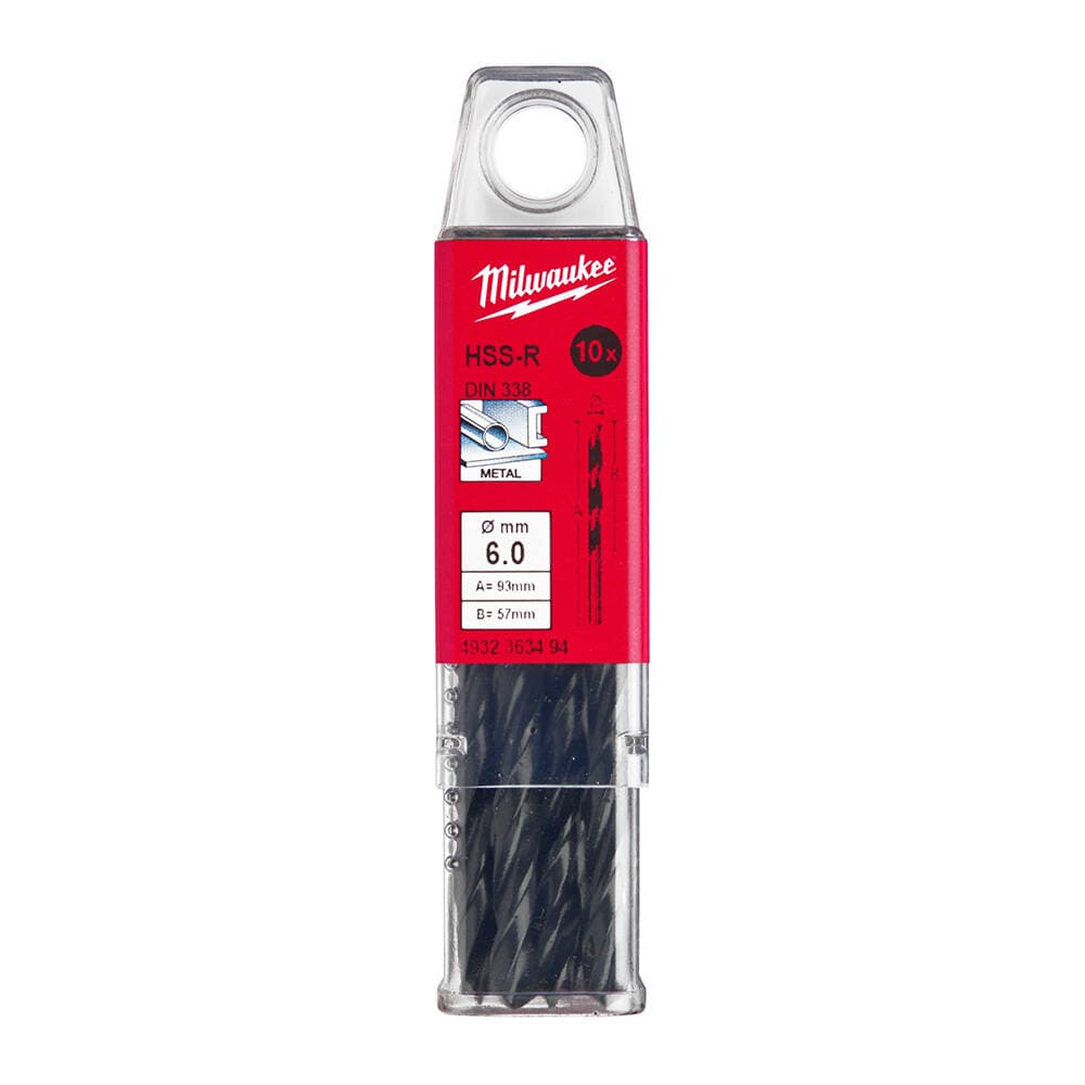 Milwaukee 6.0x93 mm HSS-R Metal Matkap Ucu - 10'lu