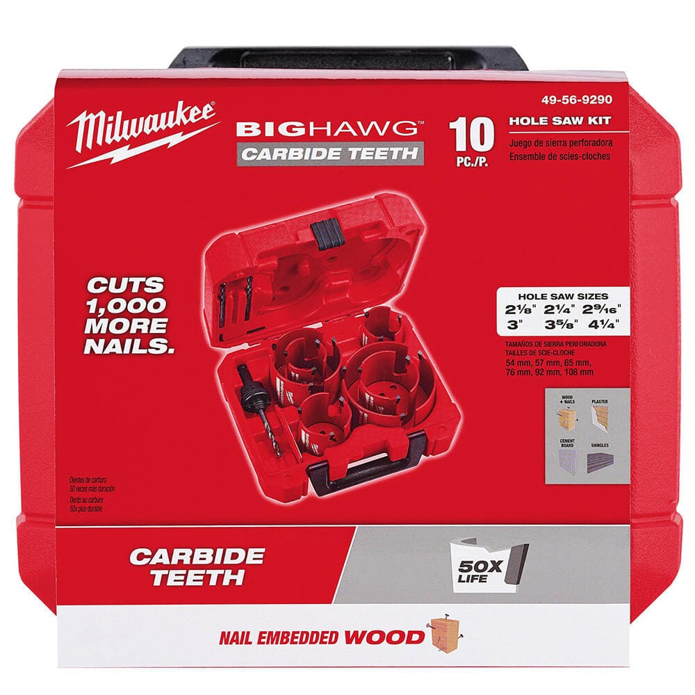 Milwaukee 10 Piece Multi Hole Saw Set