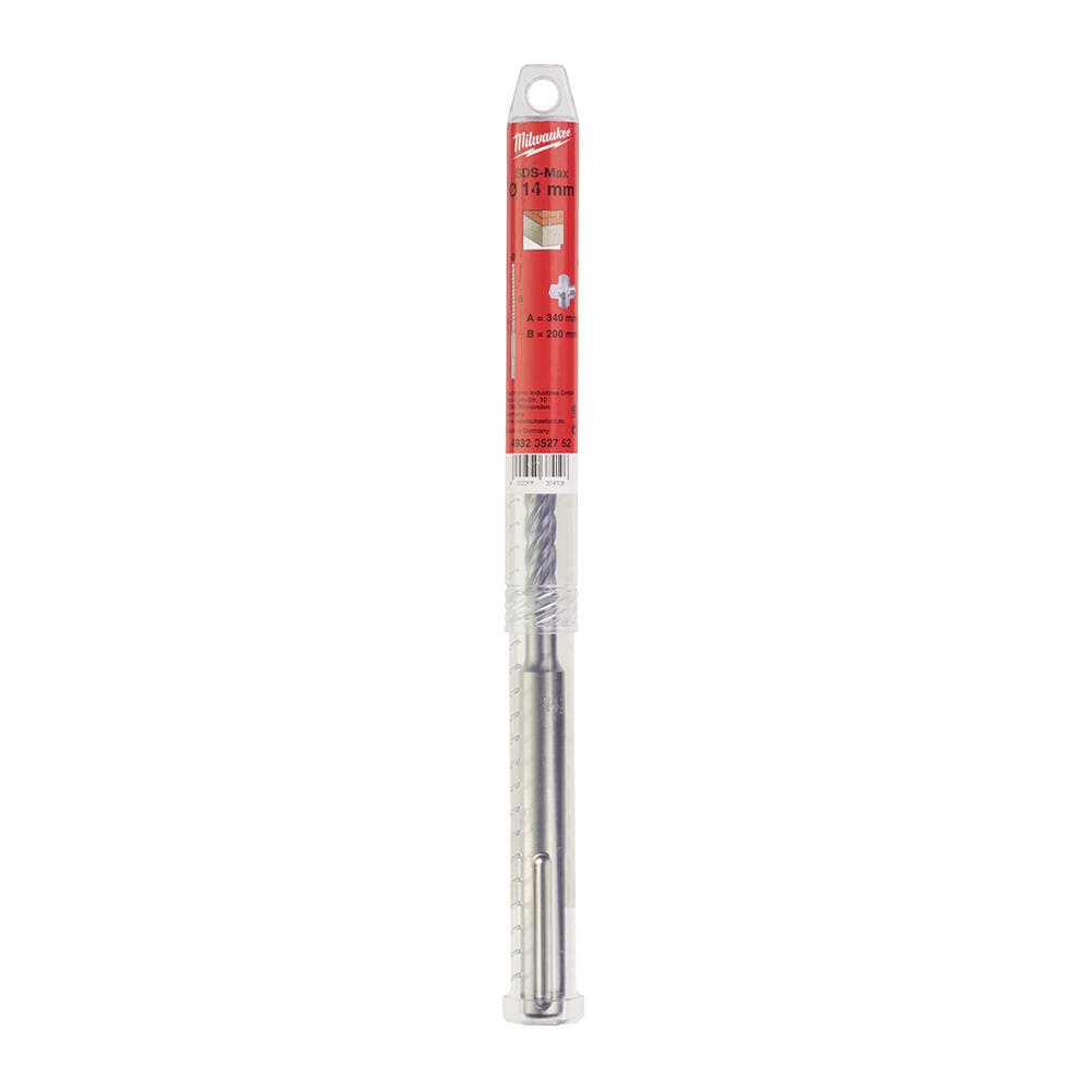 Milwaukee 14x340 mm SDS-Max Elmas Uçlu Matkap Ucu — görsel 1