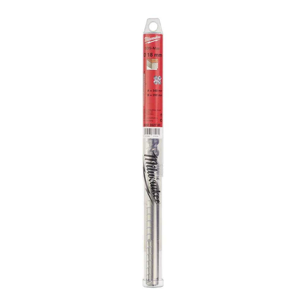 Milwaukee 18x340 mm SDS-Max Elmas Uçlu Matkap Ucu — görsel 1