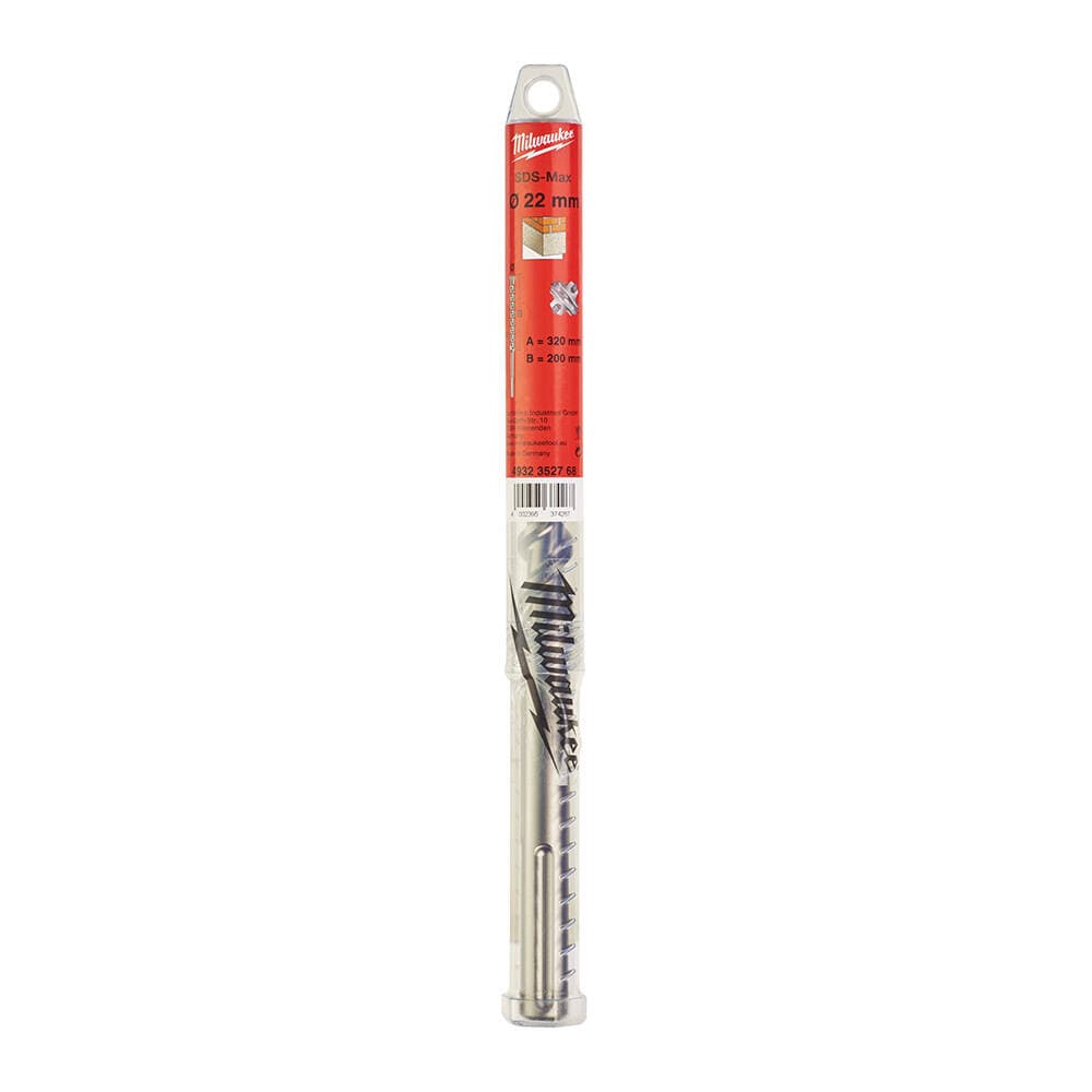 Milwaukee 22x320 mm SDS-Max Elmas Uçlu Matkap Ucu — görsel 1