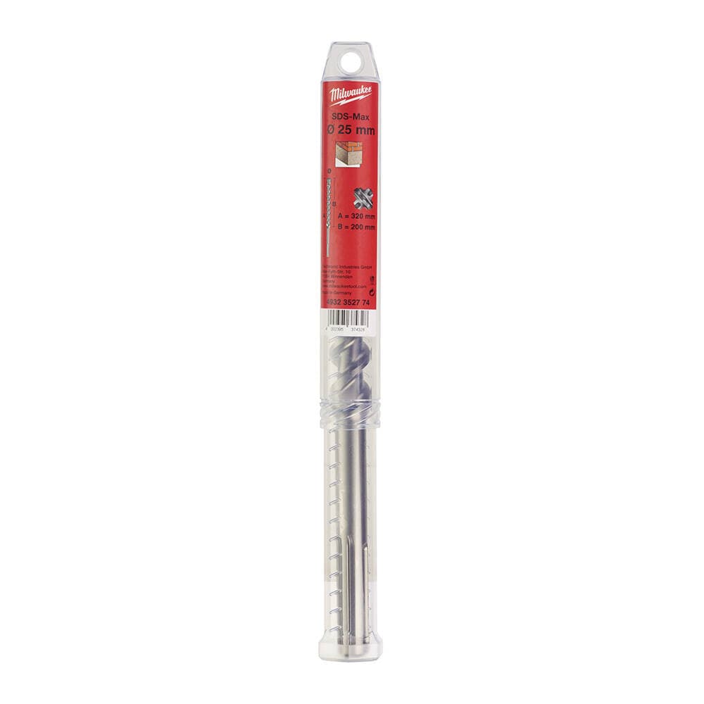 Milwaukee 25x320 mm SDS-Max Elmas Uçlu Matkap Ucu — görsel 1