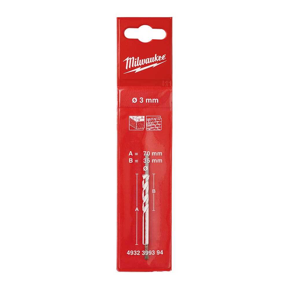 Milwaukee 3.0x70 mm Taş. Granit Matkap Ucu — görsel 1