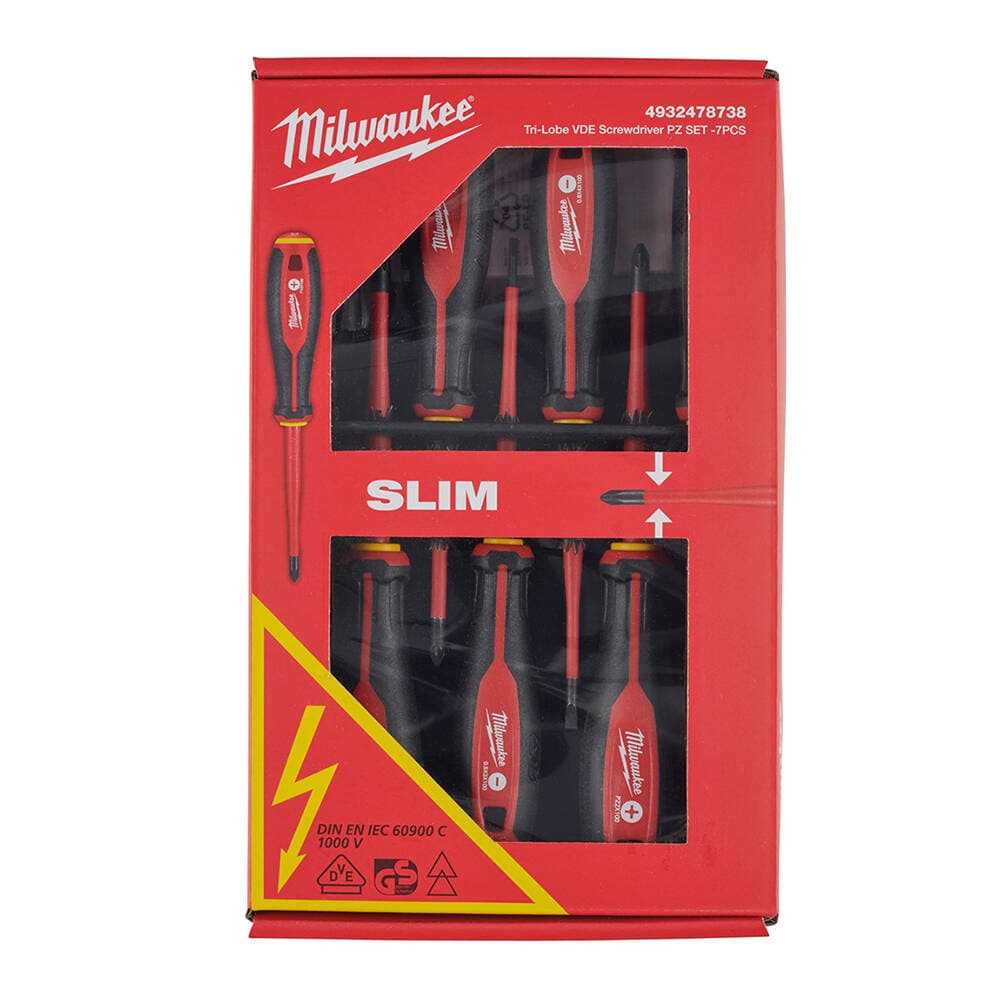 Milwaukee 7 Parça Tri-Lobe Vde PZ Tornavida Seti — görsel 1