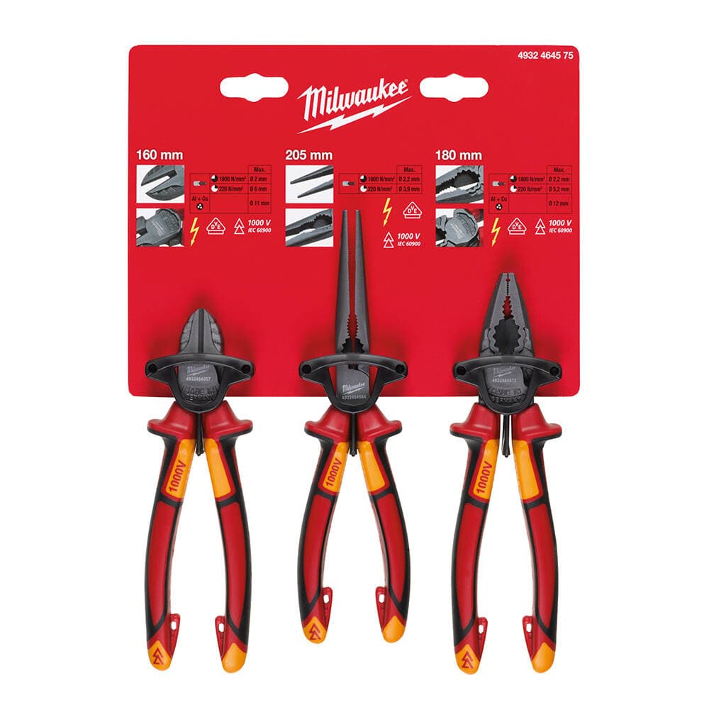Milwaukee 3 Parça VDE Pense Seti — görsel 2