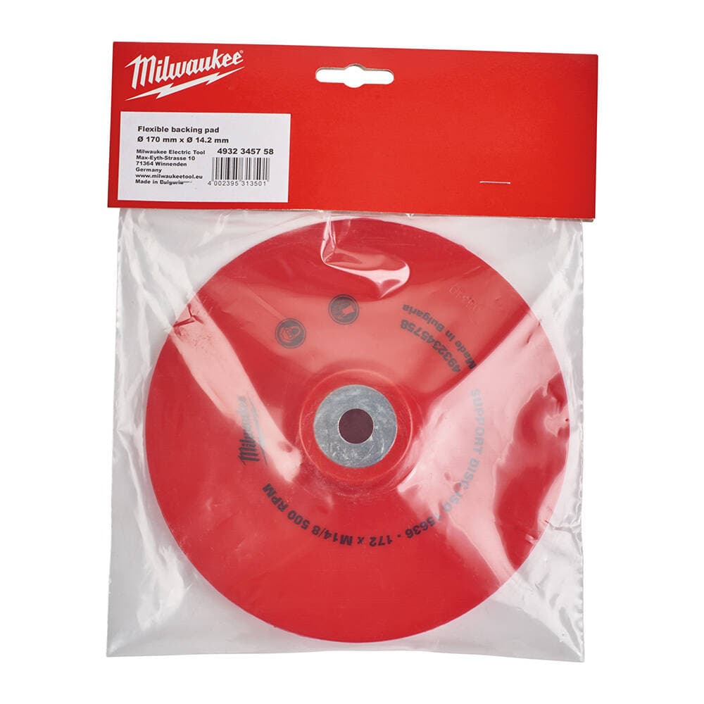 Milwaukee 170 mm Disk Zımpara Destek Pedi