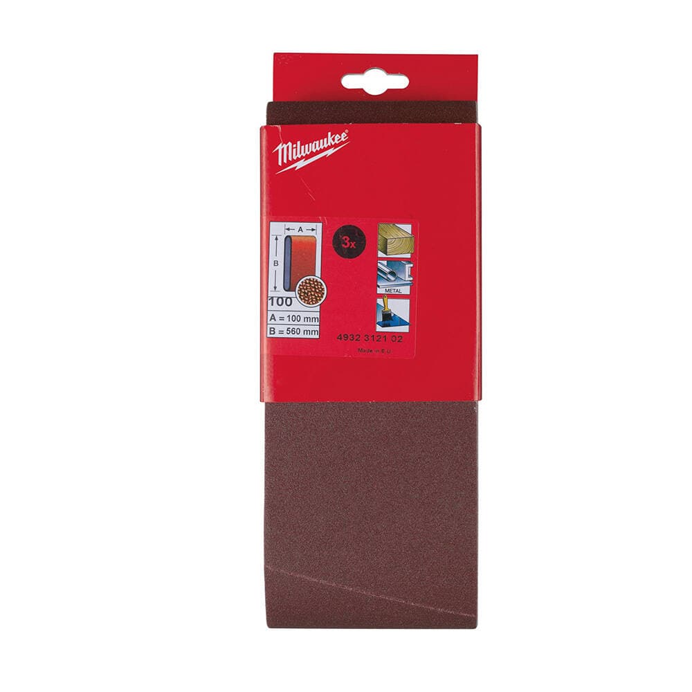 Milwaukee 100 Kum 100x560 mm Tank Zımpara Tabanı -3'lü — görsel 1