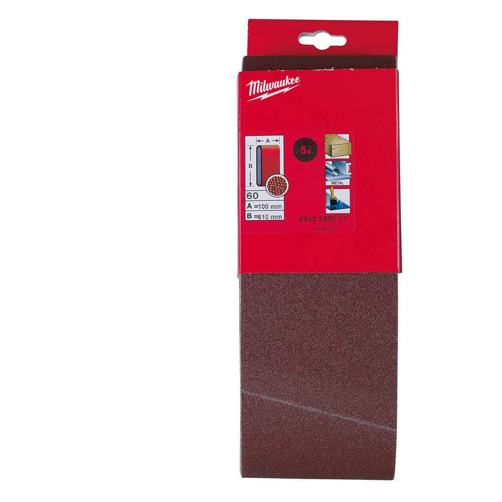 Milwaukee 100x610 mm 60 Kum Tank Zımpara Tabanı - 5'li — görsel 1