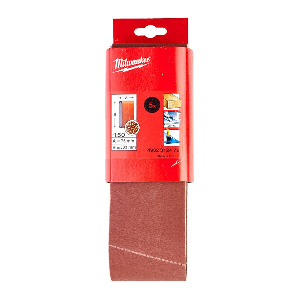 Milwaukee 150 Kum 75x533 mm Tank Zımpara Tabanı - 5'li — görsel 1