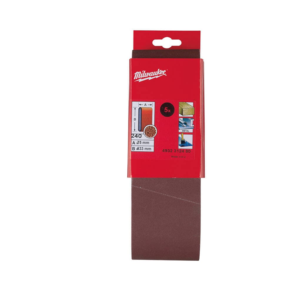 Milwaukee 220 Kum 75x533 mm Tank Zımpara Tabanı - 5'li — görsel 1