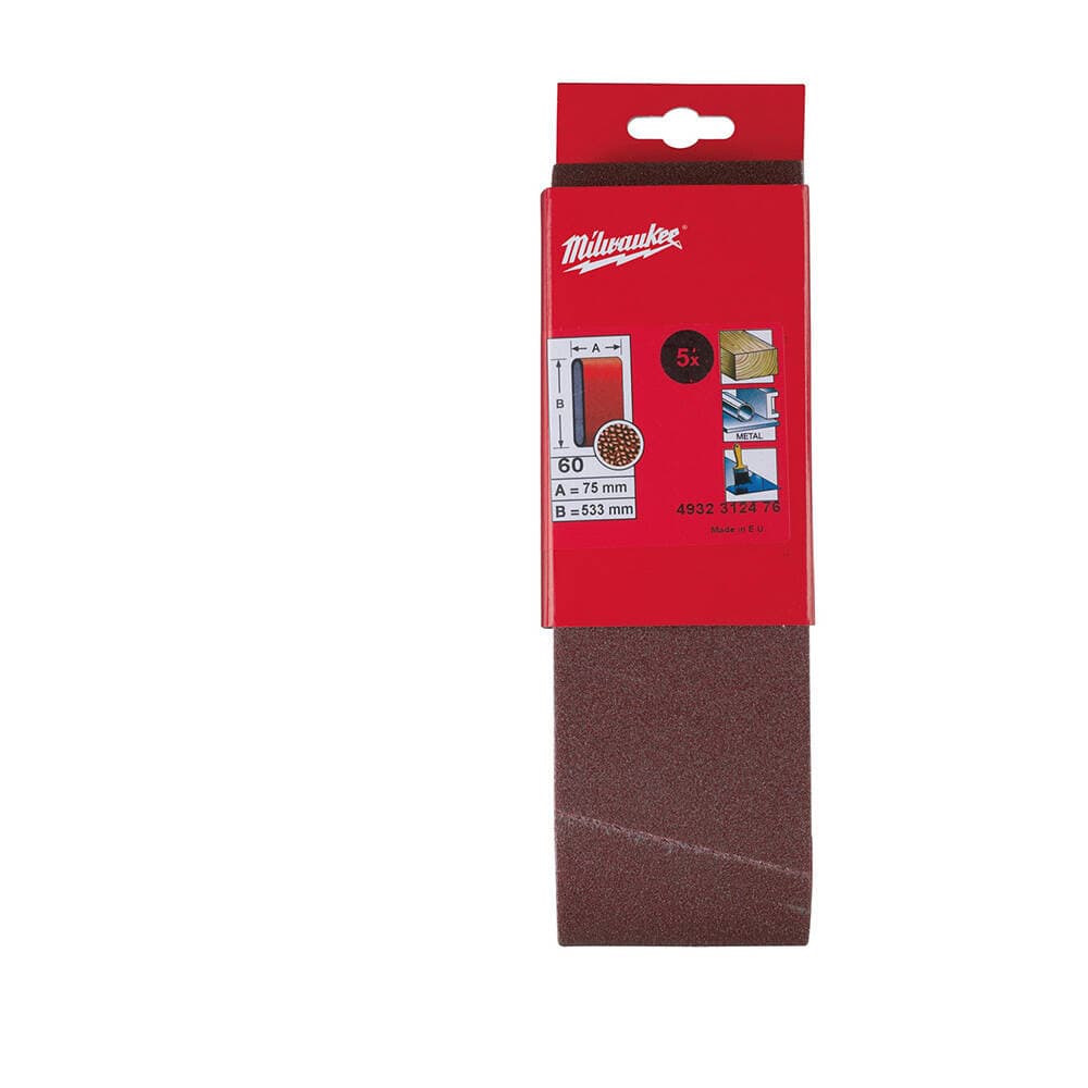 Milwaukee 60 Kum 75x533 mm Tank Zımpara Tabanı - 5'li — görsel 1