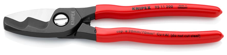 Knipex 9511200 ÇİFT BIÇAKLI KABLO MAKASI 200 mm