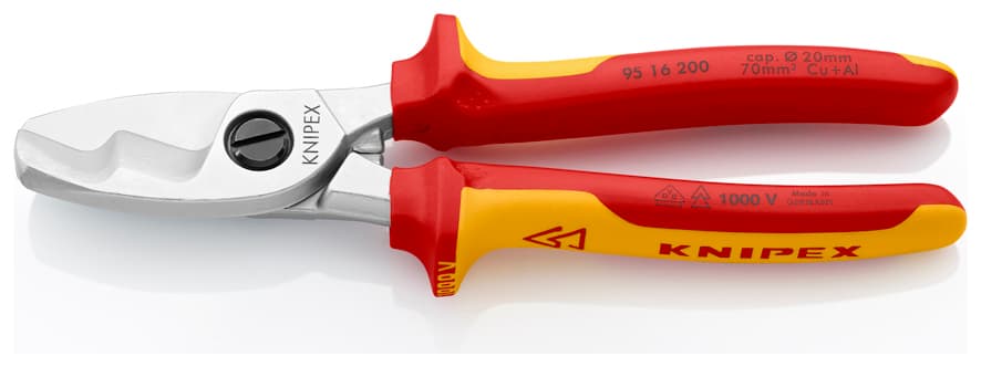 Knipex 9516200 ÇİFT BIÇAKLI VDE KABLO MAKASI 200 mm