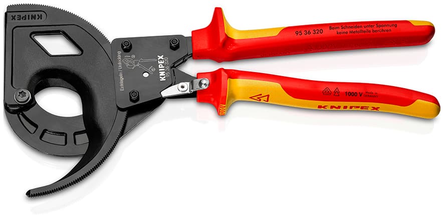 Knipex 9536320 Cırcır Mekanizmalı Kablo Makası 320 mm