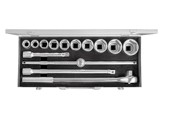 İzeltaş 3/4″ Socket Wrench Set 6 Points (14 pcs, mm)