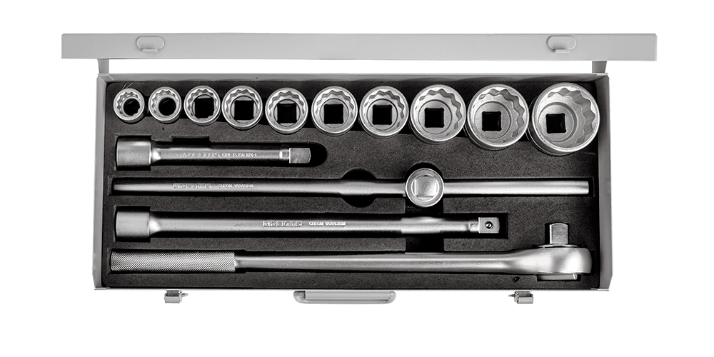 İzeltaş 3/4″ Socket Wrench Set 12 Points (14 pcs, mm)