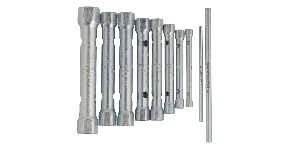 İzeltaş Single Ended Tubular Socket Wrench Set with Handle Bar