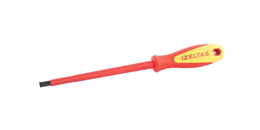 İzeltaş Insulated Electrician Type Flat Screwdriver 1000V 2,5×75 mm