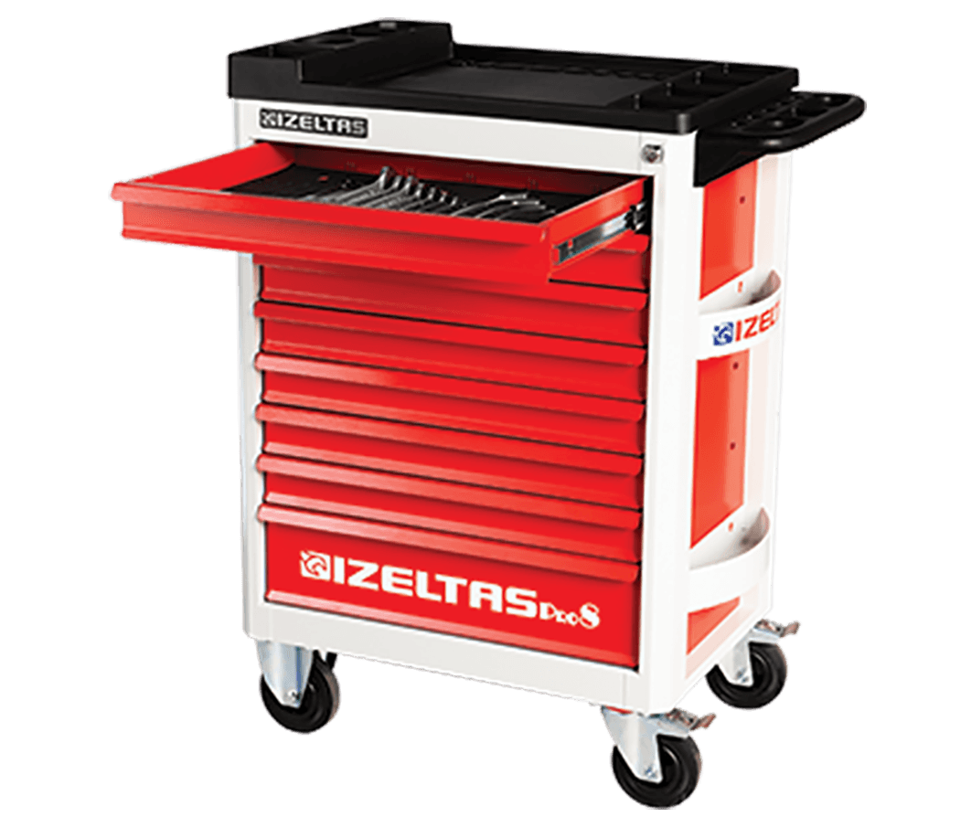 İzeltaş Pro Series Workshop Trolley (5-6-7-8 Drawers) 5 Drawers 1X 4X — (8241 32 1005)