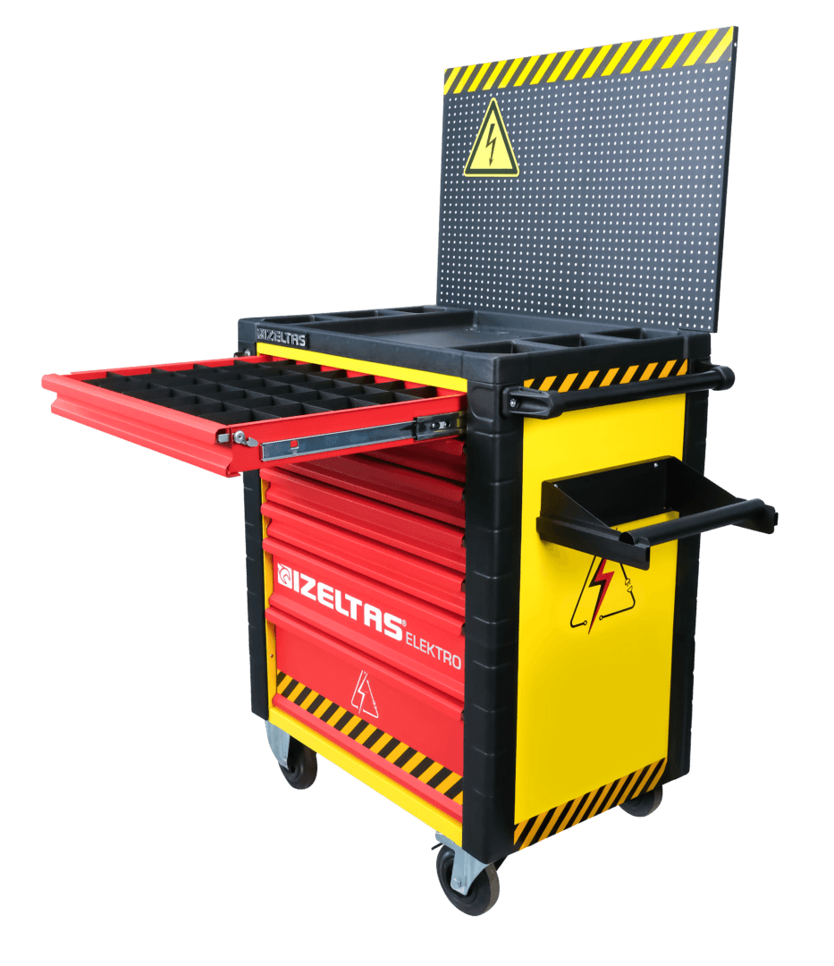 İzeltaş Electro Series Workshop Trolley (7 Drawers) 1000V 1/2″ Sliding T Handle