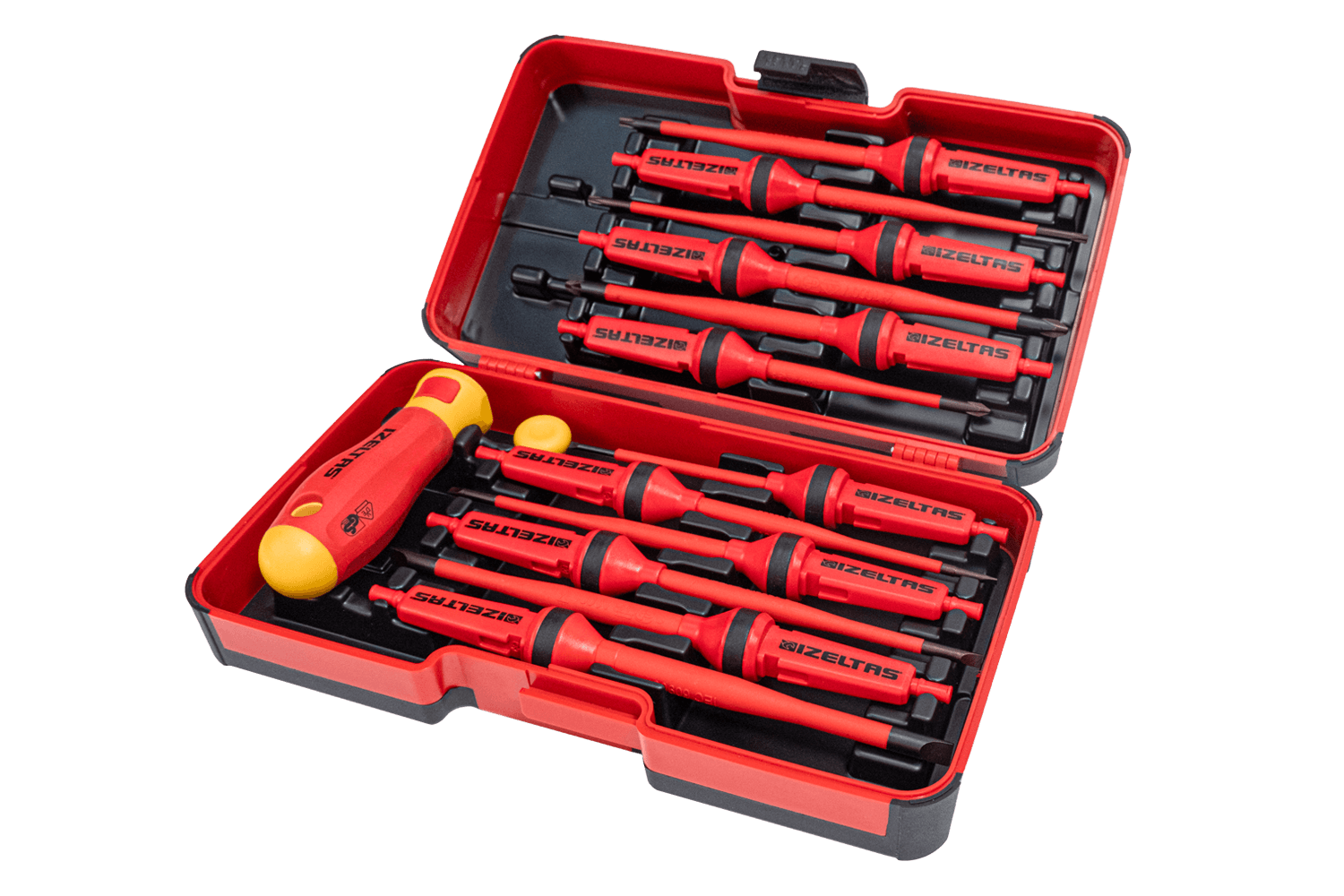 İzeltaş Insulated Electro Slim Screwdriver Set 1000V (14 Pcs)