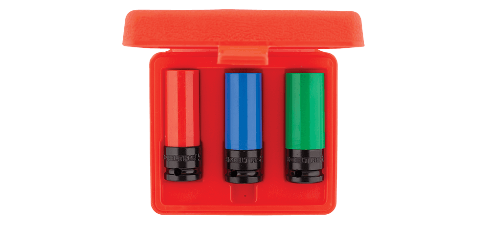 İzeltaş 1/2″ Combination Lug Nut Socket Set (3 Pcs, mm)