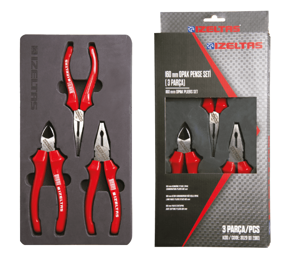 İzeltaş Opak Pliers Set 160mm(3 Pcs)