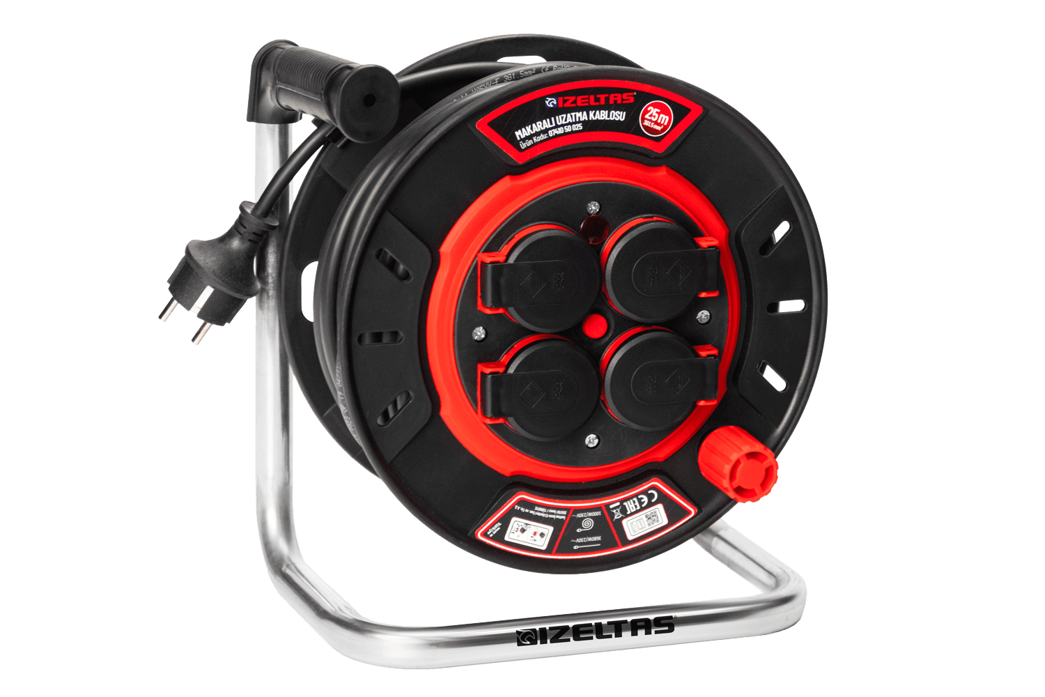 İzeltaş Extension Cord Reel (With Stand) 25m – 50m 25 m