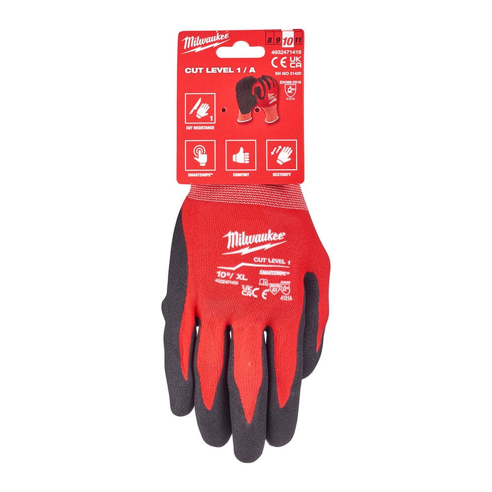 Milwaukee 1. Derece Kesik Korumalı Nitril Eldiven XL Beden
