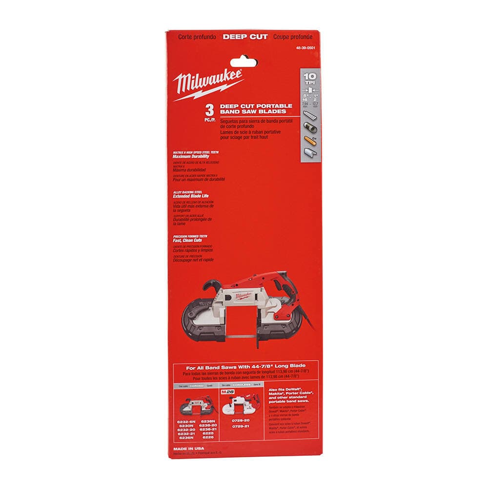 Milwaukee 1139.83 mm x 10 Tpi Testere M18 CBS 125- 3 Adet