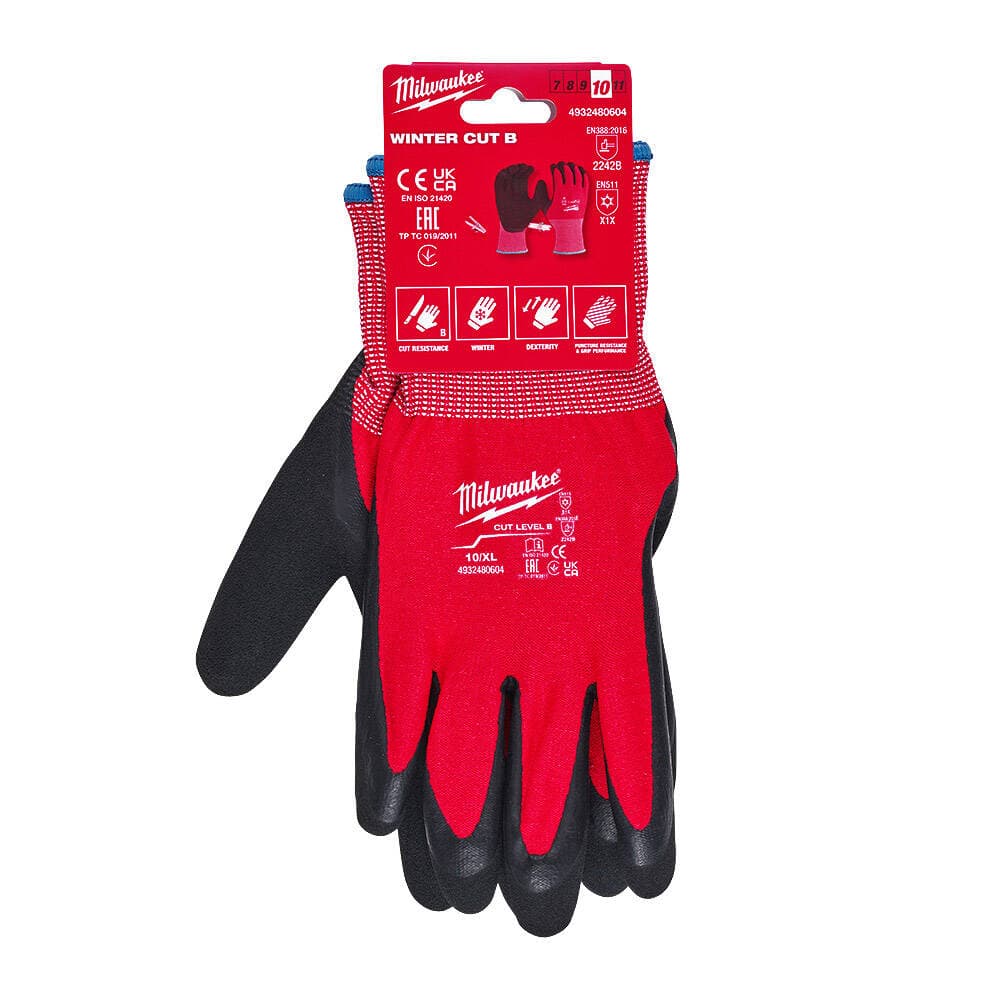 Milwaukee 2. Derece Kesik Korumalı Kışlık Nitril Eldiven - 10/Xxl