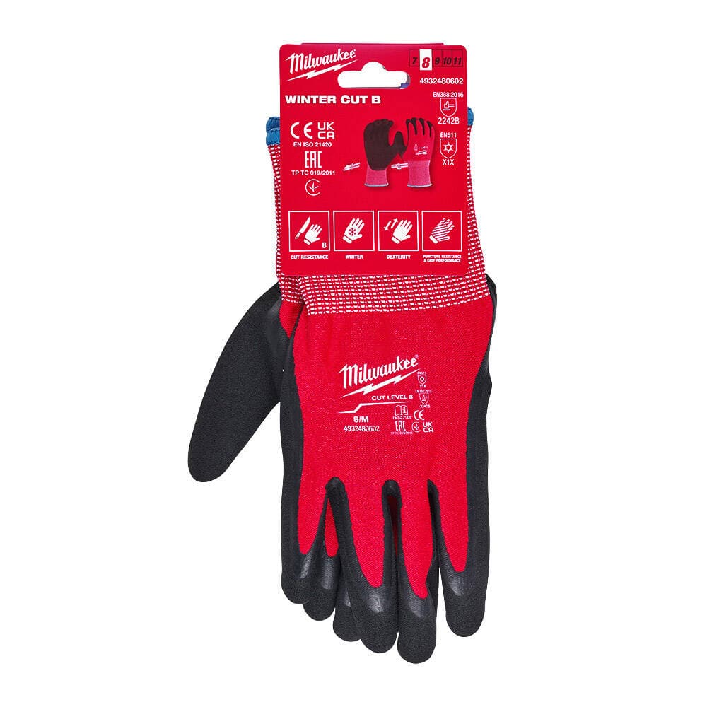 Milwaukee 2. Derece Kesik Korumalı Kışlık Nitril Eldiven - 8/M