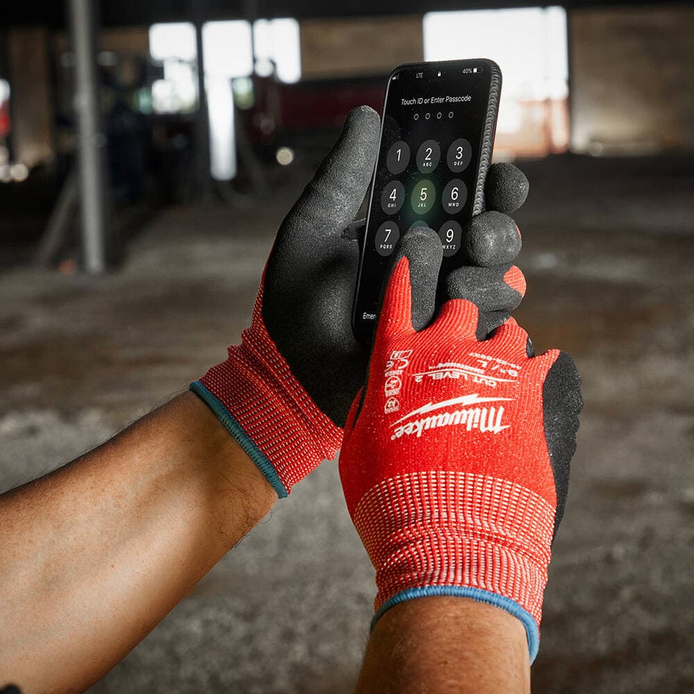 Milwaukee 2. Derece Kesik Korumalı Nitril Eldiven - S Beden