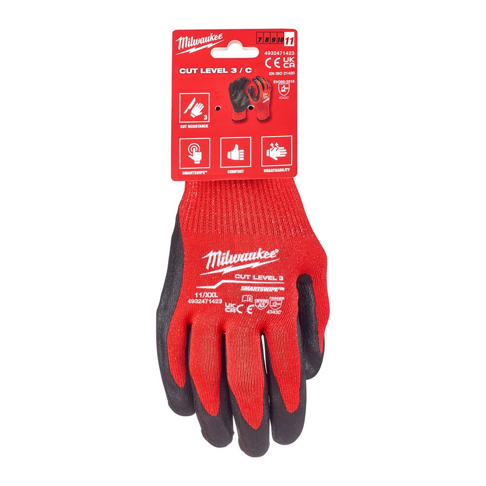 Milwaukee 3. Derece Kesik Korumalı Nitril Eldiven XXL Beden