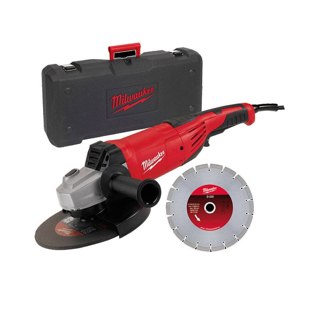 Milwaukee AG 22-230E DSET 2200 W Büyük Taşlama - Çantalı ve Genel Amaçlı Elmas Testere