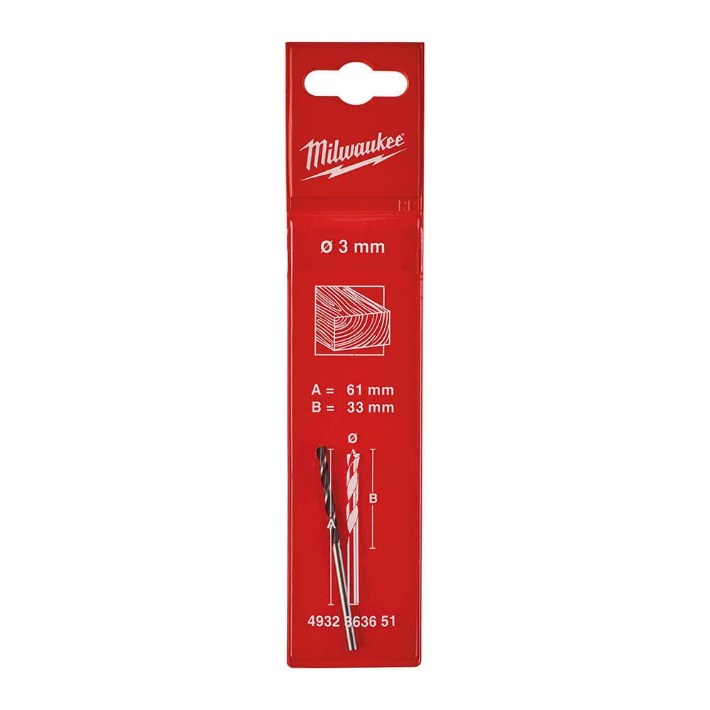 Milwaukee 3.0x60 mm Klasik Seri Ahşap Matkap Ucu
