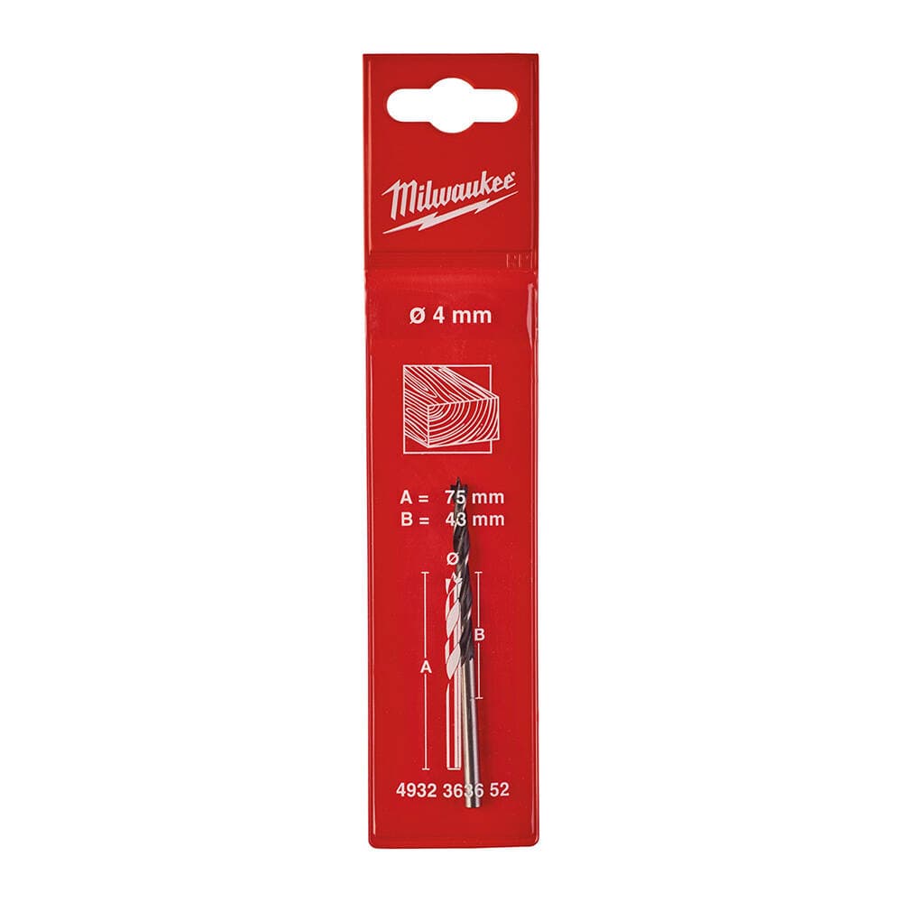 Milwaukee 4.0x75 mm Klasik Seri Ahşap Matkap Ucu