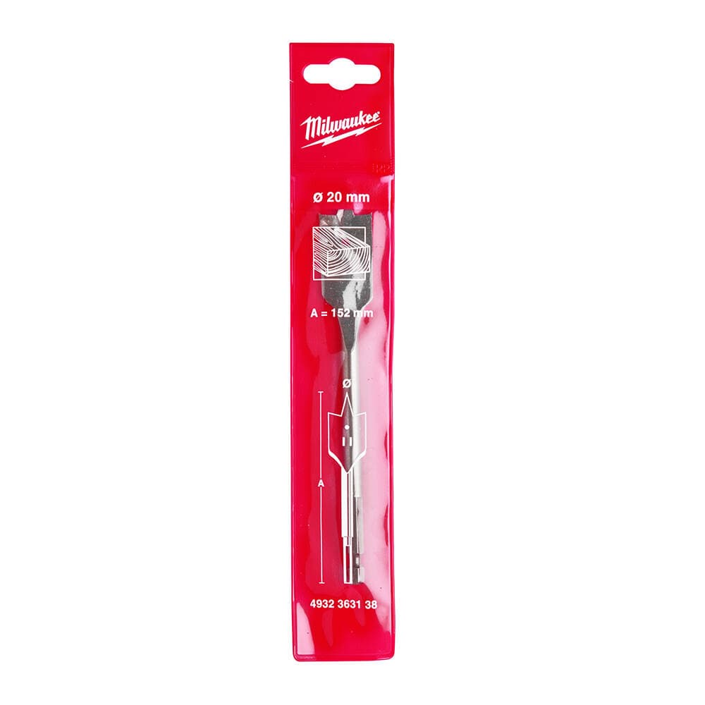Milwaukee 20x160 mm Yaprak Seri Ahşap Matkap Ucu