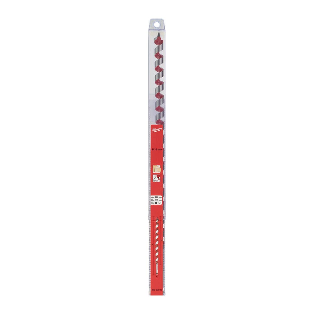 Milwaukee 16 mm x 471 mm Yılan Seri Darbeli Ahşap Matkap Ucu
