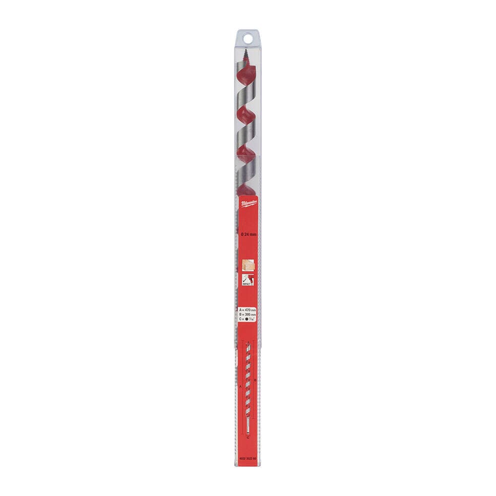 Milwaukee 24 mm x 475 mm Yılan Seri Darbeli Ahşap Matkap Ucu