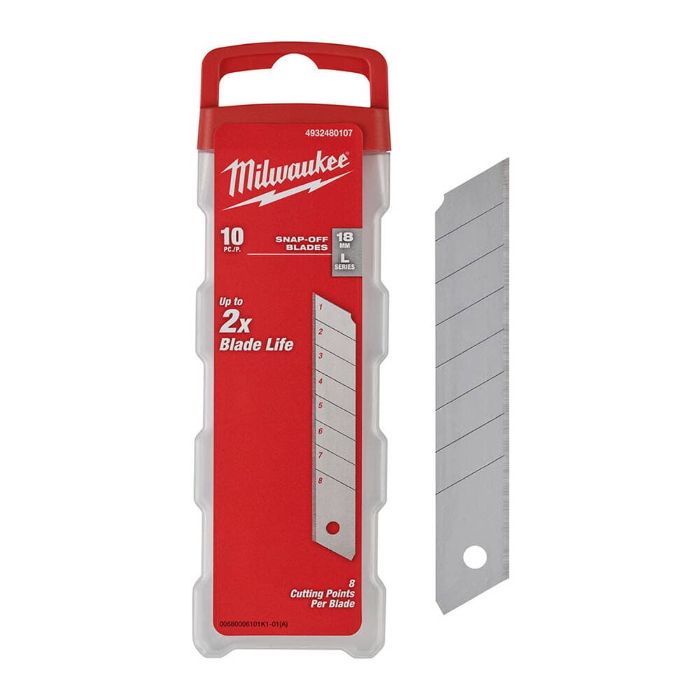 Milwaukee 18 mm Ayarlı Maket Bıçak Yedeği - 10'lu