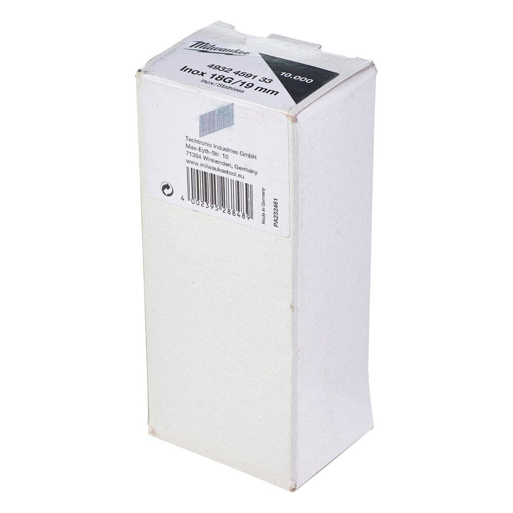 Milwaukee Başsız Çivi İnox 18G/19 mm M18 FN18GS 10.000 Adet