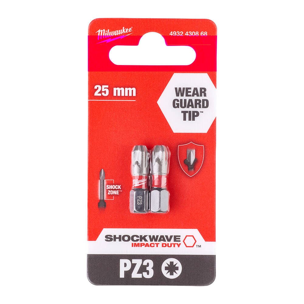 Milwaukee PZ3 25 mm Impact Seri Bits Uç - 2'li