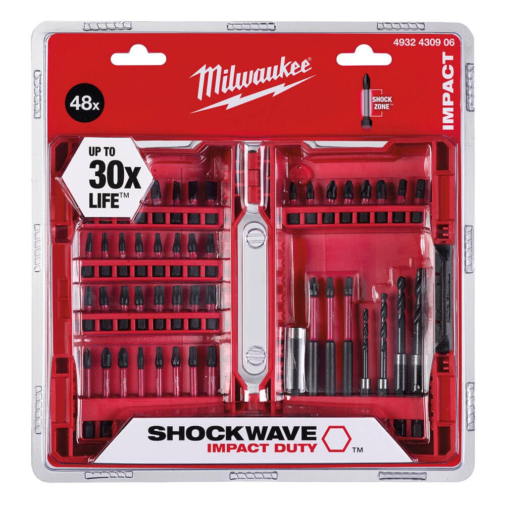 Milwaukee 48 Parça Shockwave Impact Vidalama Bits Uç Seti