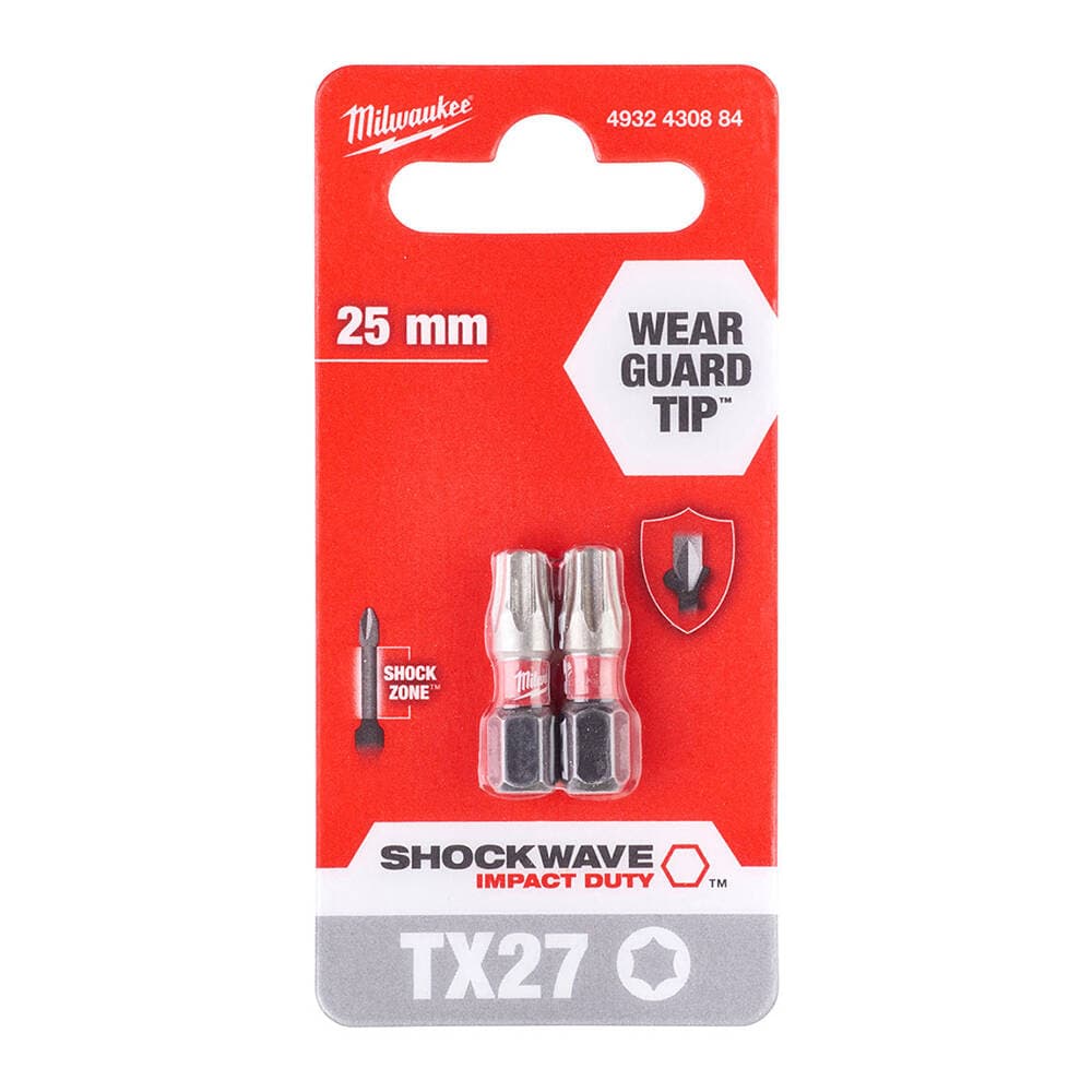 Milwaukee TX27 25 mm Shockwave Bits Uç - 2'li