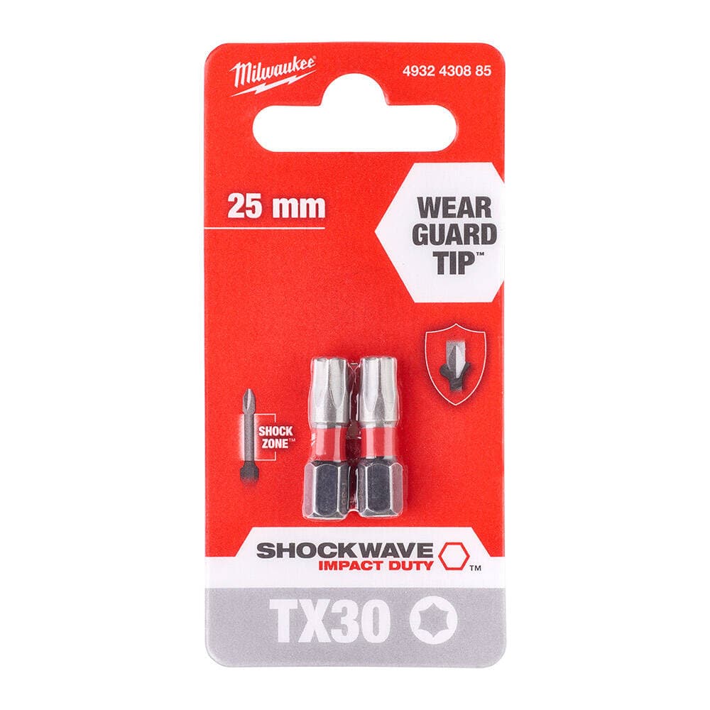 Milwaukee TX30 25 mm Shockwave Bits Uç - 2'li