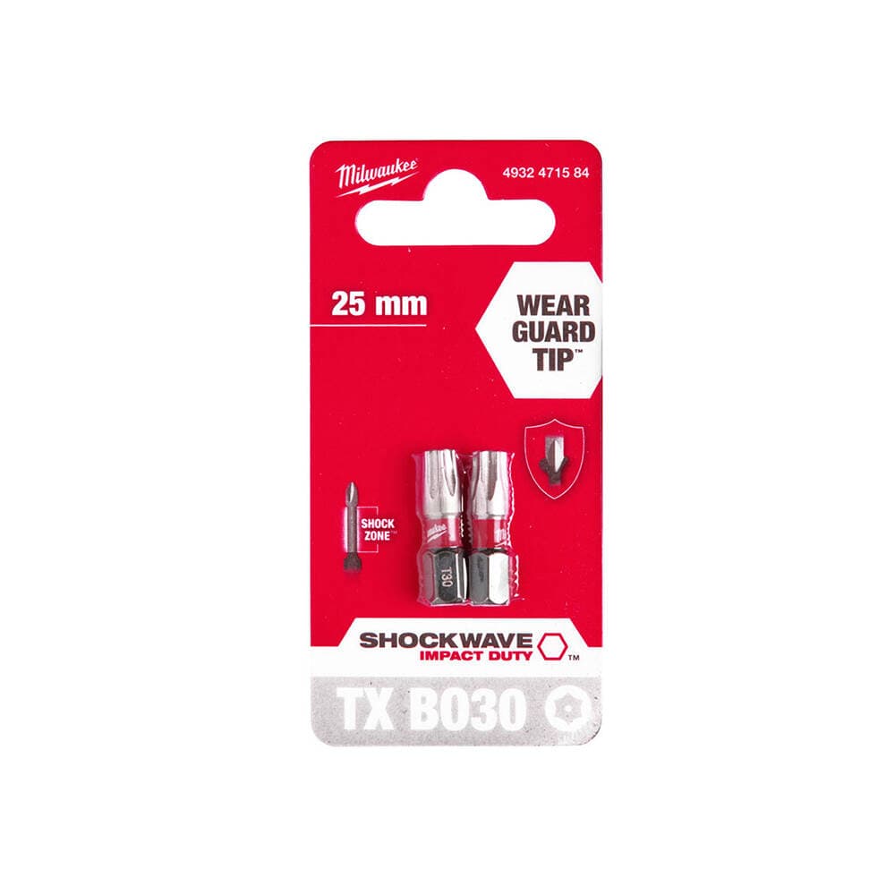 Milwaukee TX BO30 25 mm Shockwave Bits Uç - 2'li
