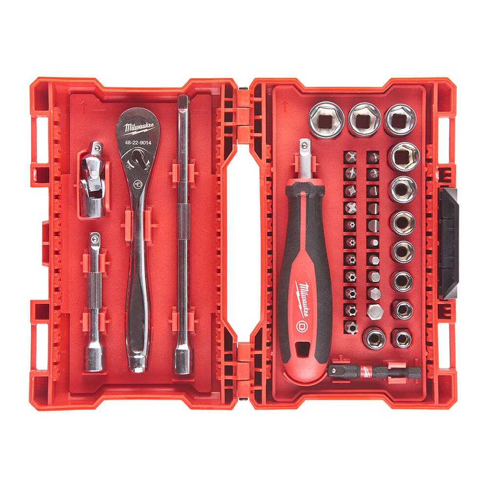 Milwaukee 1/4” 38 Parça Set Cırcır ve Tornavida Kol