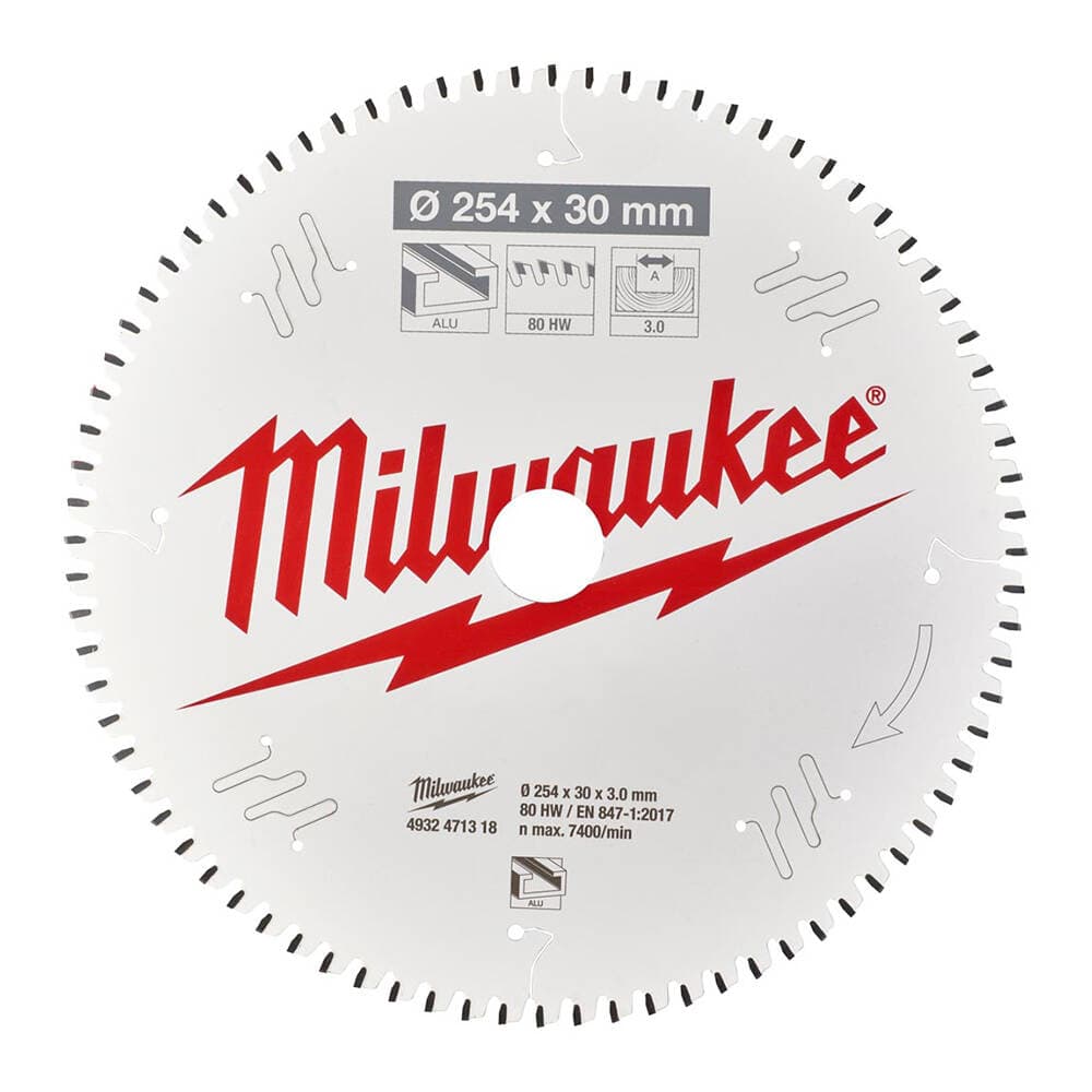 Milwaukee 254x30x3.0x80TFN Alüminyum Daire Testere