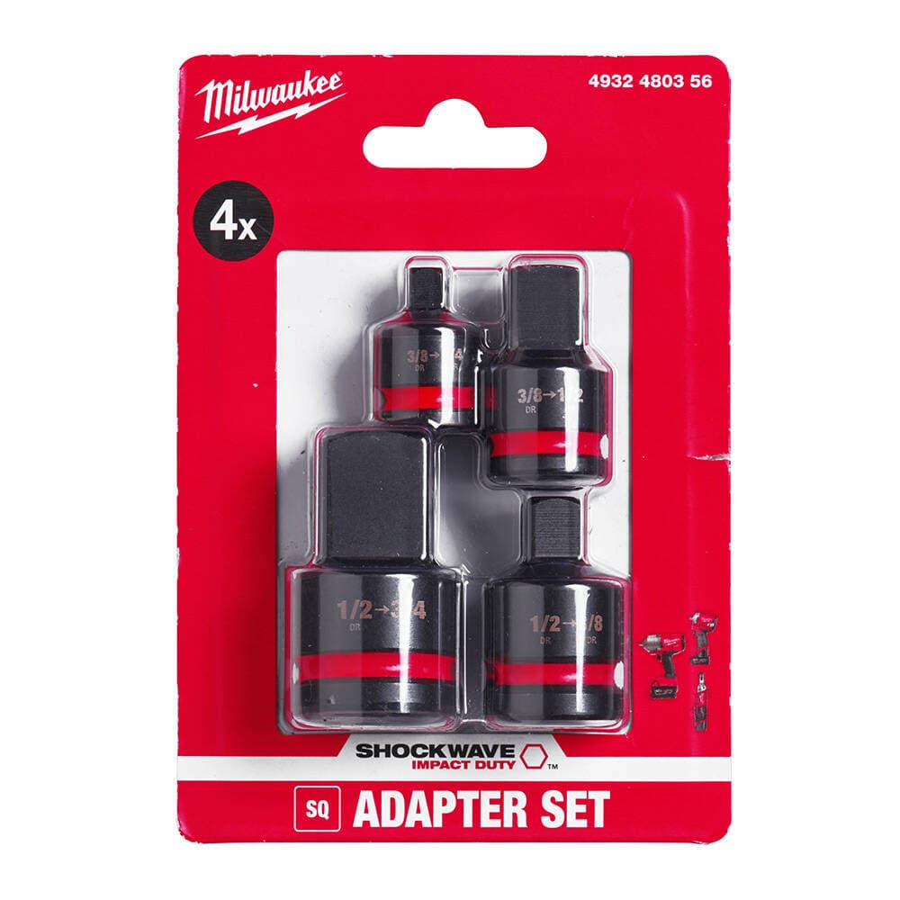 Milwaukee 4 Parça Darbeli Lokma Soketi Adaptör Seti